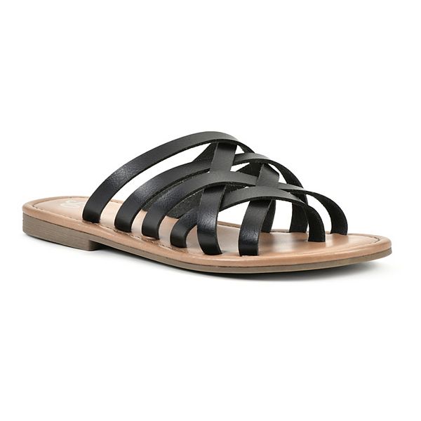 SO Pineberry Women s Strappy Slide Sandals