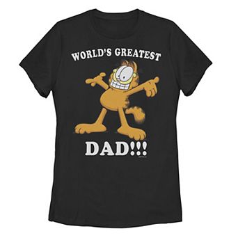 Juniors' Garfield Father's Day World's Greatest Dad!!! Tee