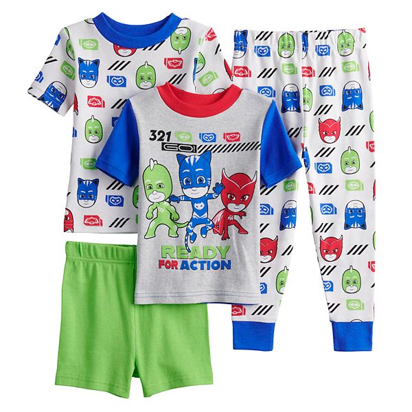 PJ Masks Toddler Boys On The Way 4-Piece Cotton Pajama Set