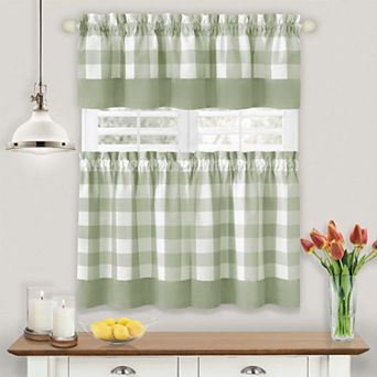 Achim Hunter Window Curtain Tier Pair and Valance Set