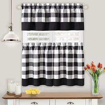 Achim Hunter Window Curtain Tier Pair and Valance Set