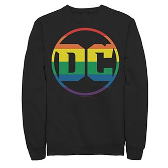 Men's DC Comics Rainboow Left Chest Logo Sweatshirt