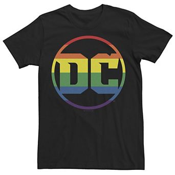 Men's DC Comics Rainboow Left Chest Logo Tee