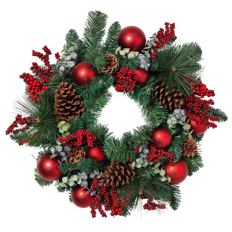 70125326 Gerson Pine Wreath, Multicolor sku 70125326