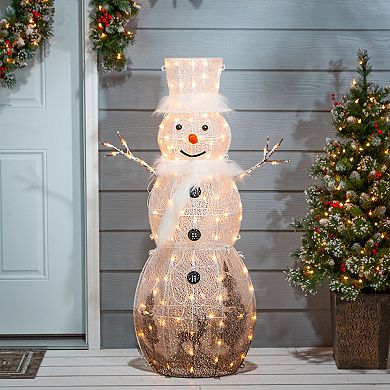 4-ft. LED Snowman Floor Decor