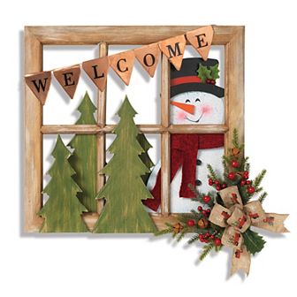 Snowman Window Wall Decor