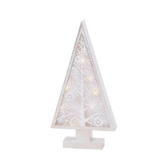 Light-Up Laser Cut Tree Christmas Floor Decor