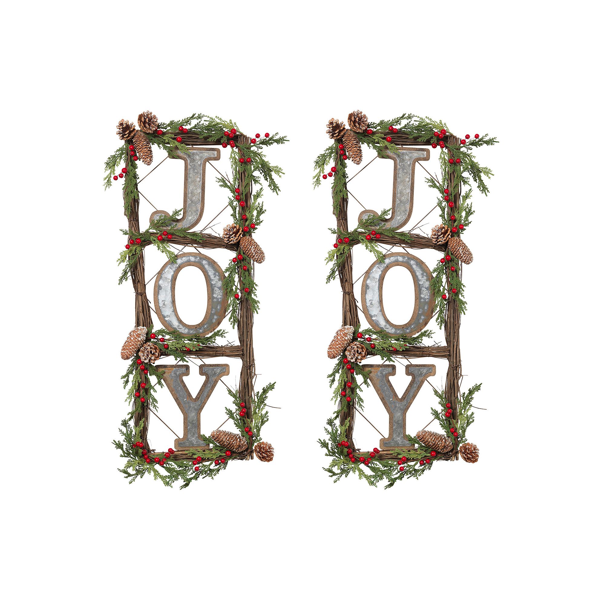 Gerson Natural Twig Door Wreath 2-piece Set, Multi