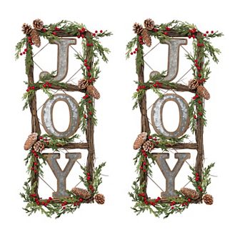 Gerson Natural Twig Door Wreath 2 pc Set
