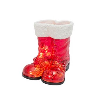 LED 10-Light Santa Boots Christmas Floor Decor