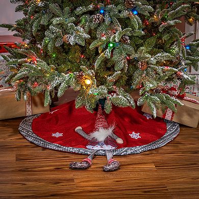 Holiday Gnome Christmas Tree Skirt