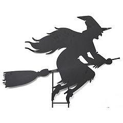 Kohl'sGerson Metal Witch Riding Broom Silhouette Yard Stake