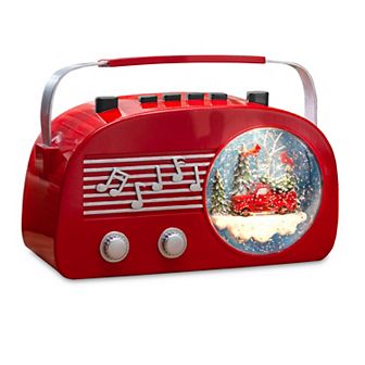 Gerson Illuminated Vintage Radio Musical Water Globe