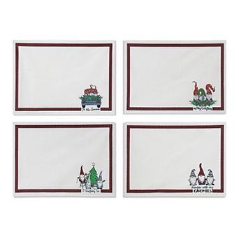 Gnome Placemat Table Decor 4 pc Set