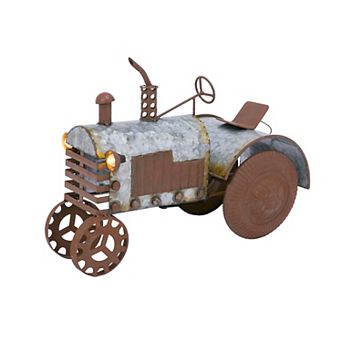Antique Inspired Galvanized Tractor Table Decor