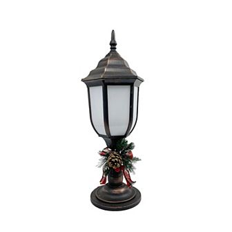 Brushed Bronze Finish LED Lantern Floor Decor