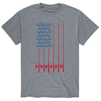Men's Fishing Pole Flag Tee