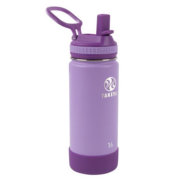 Takeya 24oz Actives Insulated Stainless Steel Water Bottle with Straw Lid - Lilac