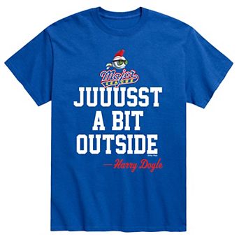 Men's Major League "Juuusst A Bit Outside" Baseball Tee
