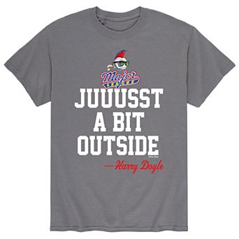 Men's Major League "Juuusst A Bit Outside" Baseball Tee