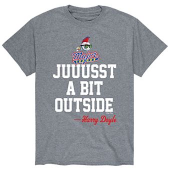 Men's Major League "Juuusst A Bit Outside" Baseball Tee