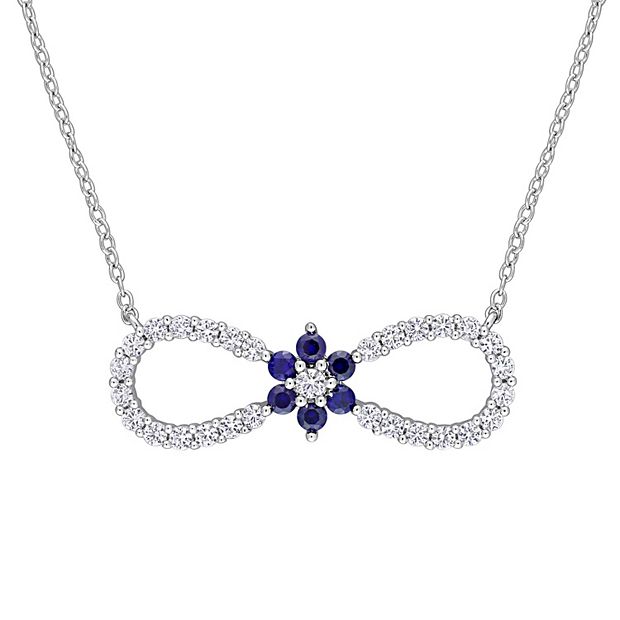 Blue sapphire infinity on sale necklace