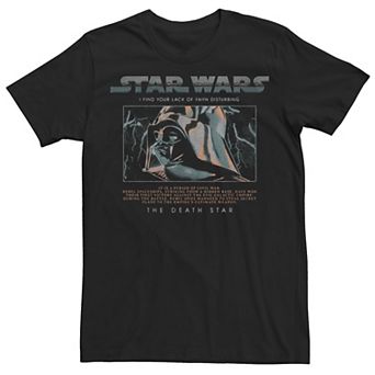 Men's Star Wars Darth Vadar Lightning & Logo The Dark Side Tee