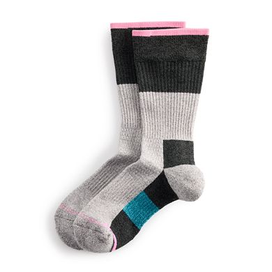 Women's Dr. Motion Colorblock Compression Outdoor Crew Socks