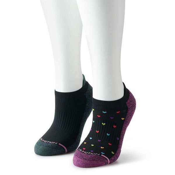 Women's Dr. Motion Heart Ankle Compression Socks 2pack