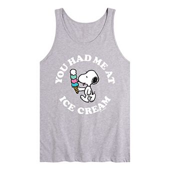 Men's Peanuts Had Me At Ice Cream Tank Top