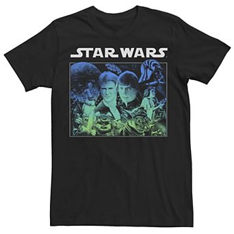 Men's Star Wars Cast Return Of The Jedi Classic Starry Poster Tee