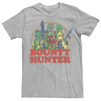 Men's Star Wars Boba Fett Group Shot Bounty Hunter Circle Shot Tee