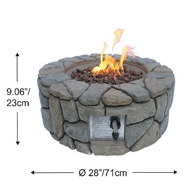 Outdoor Round Propane Gas Fire Pit