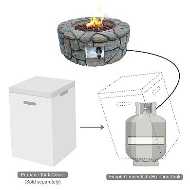 Outdoor Round Propane Gas Fire Pit