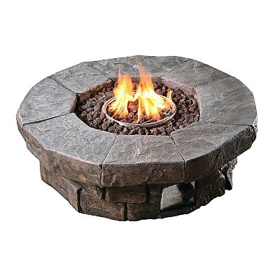 Teamson Home Outdoor Circular Propane Fire Pit