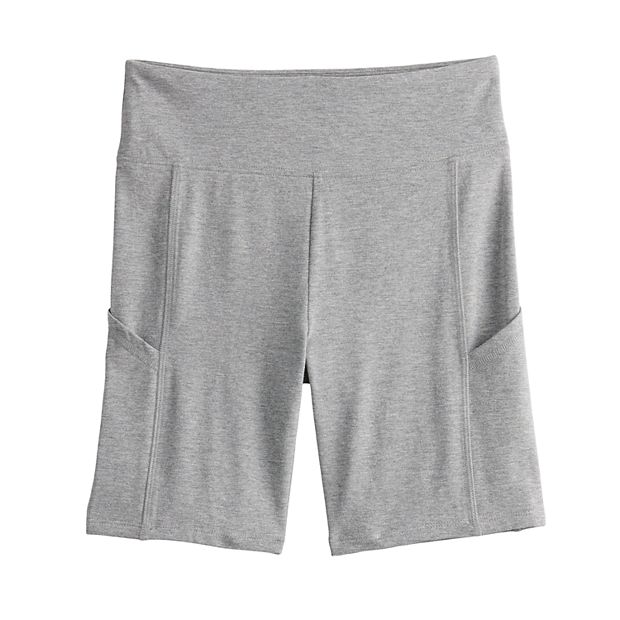 High Rise Black Pocket Bike Shorts