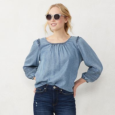 J.Crew: Puff-sleeve Button-front Shirt In Stripe For Women