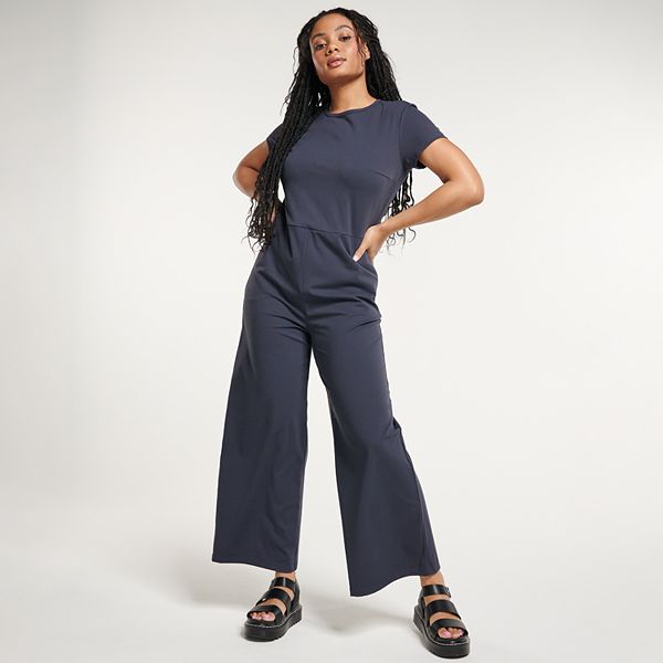  Herizem Wide Leg Jumpsuit with Pockets for Women