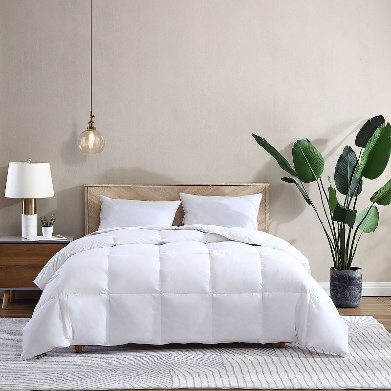 Hotel Suite Feather Comforter Set with Pillows, White