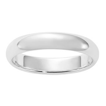 Platinum Half-Round Wedding Band