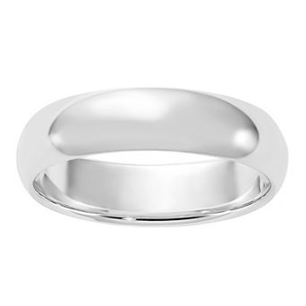 Platinum Half-Round Wedding Band