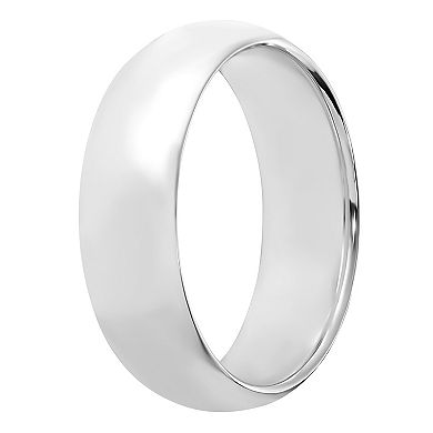 Platinum Half-Round Wedding Band