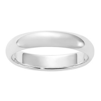 Platinum Half-Round Comfort Fit Lightweight Wedding Band