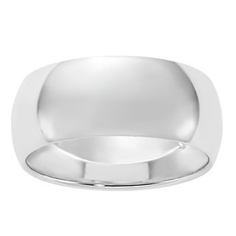 Platinum Half-Round Comfort Fit Lightweight Wedding Band