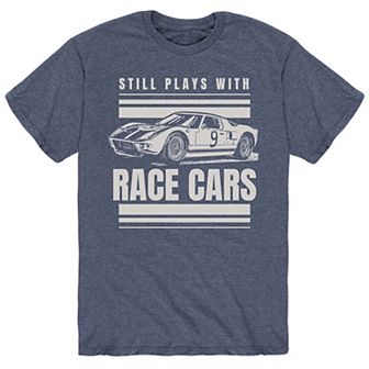 Men's Still Plays With Race Cars Tee