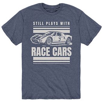 Men's Still Plays With Race Cars Tee