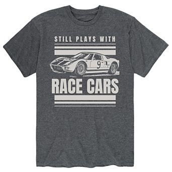 Men's Still Plays With Race Cars Tee