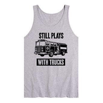 Men's Still Plays With Trucks Fire Tank Top