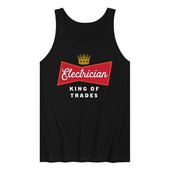 Men's Electrician King Of Trades Tank Top