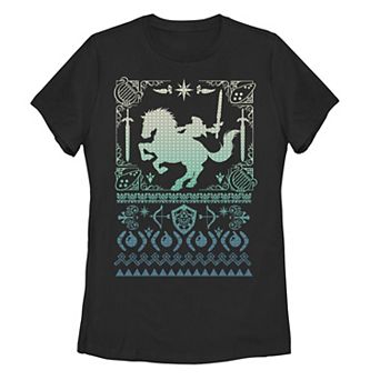 Juniors' Nintendo Zelda Link and Epona Ugly Holiday Sweater Tee